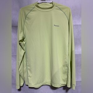 Simms Solarflex Fishing Shirt UPF 50 Men’s Medium Key Lime Neon Outdoor Nature